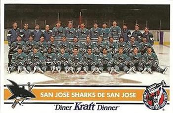 1992-93 Kraft - Kraft Dinner Teams #NNO San Jose Sharks  Front