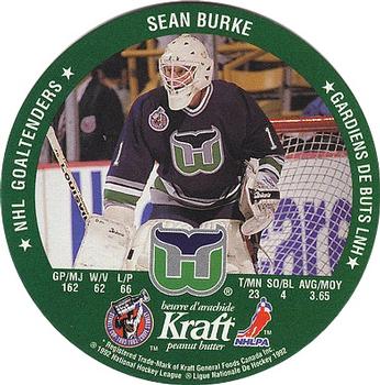 1992-93 Kraft - Kraft Peanut Butter NHL Goaltenders #NNO Tim Cheveldae / Sean Burke  Back