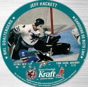 1992-93 Kraft - Kraft Peanut Butter NHL Goaltenders #NNO Jeff Hackett / Kirk McLean  Front