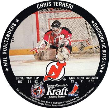 1992-93 Kraft - Kraft Peanut Butter NHL Goaltenders #NNO Dominik Hasek / Chris Terreri Back