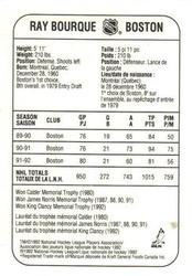 1992-93 Kraft - Kraft Singles All-Stars #NNO Ray Bourque Back