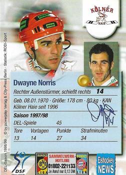 1998-99 Powerplay DEL (German) #095 Dwayne Norris Back
