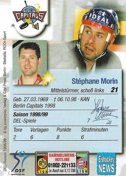 1998-99 Powerplay DEL (German) #109 Stephane Morin Back