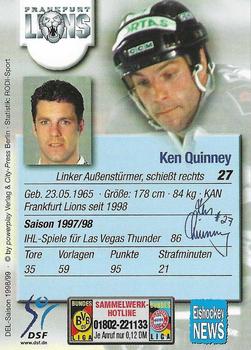 1998-99 Powerplay DEL (German) #152 Ken Quinney Back