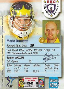 1998-99 Powerplay DEL (German) #163 Mario Brunetta Back