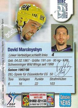 1998-99 Powerplay DEL (German) #213 David Marcinyshyn Back