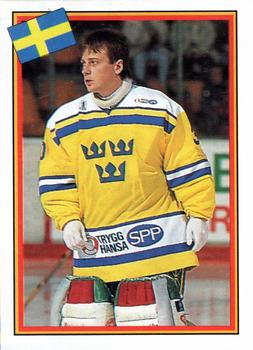 1993 Semic Hockey VM/Jaakiekon MM (Swedish/Finnish) Stickers #2 Hakan Algotsson Front