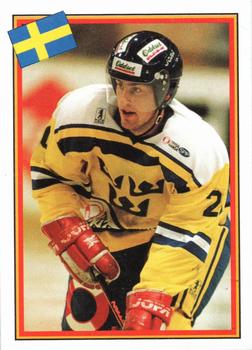 1993 Semic Hockey VM/Jaakiekon MM (Swedish/Finnish) Stickers #16 Jan Larsson Front