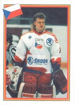 1993 Semic Hockey VM/Jaakiekon MM (Swedish/Finnish) Stickers #90 Roman Turek Front