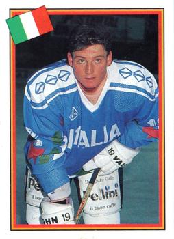 1993 Semic Hockey VM/Jaakiekon MM (Swedish/Finnish) Stickers #227 Stefano Figliuzzi Front