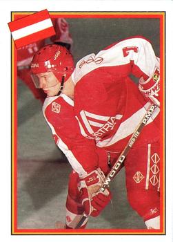 1993 Semic Hockey VM/Jaakiekon MM (Swedish/Finnish) Stickers #284 Andreas Puschnig Front