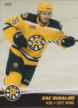 2016-17 Choice Providence Bruins (AHL) #22 Zac Rinaldo Front