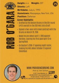 2016-17 Choice Providence Bruins (AHL) #25 Rob O'Gara Back