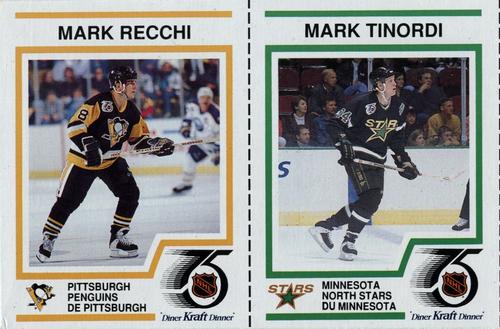 1991-92 Kraft - Panels #2 / 22 Mark Recchi  / Mark Tinordi Front