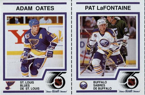 1991-92 Kraft - Panels #5 / 25 Adam Oates / Pat Lafontaine Front