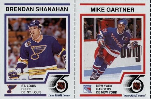 1991-92 Kraft - Panels #7 / 27 Brendan Shanahan / Mike Gartner Front
