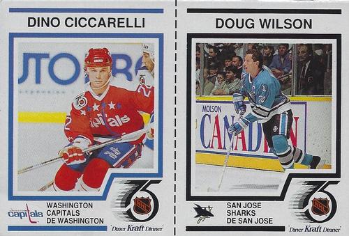 1991-92 Kraft - Panels #14 / 34 Dino Ciccarelli / Doug Wilson Front