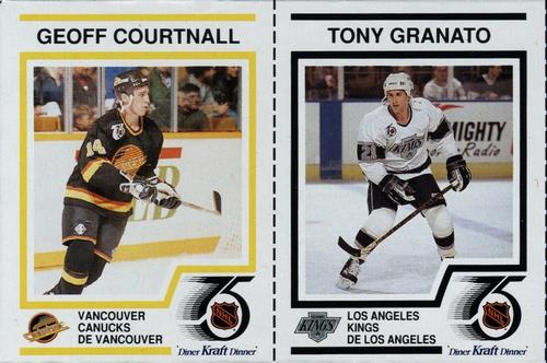 1991-92 Kraft - Panels #15 / 35 Geoff Courtnall / Tony Granato Front