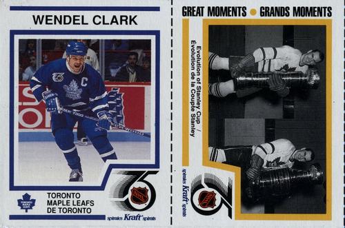 1991-92 Kraft - Panels #42 / 50 Wendel Clark / Great Moments Front