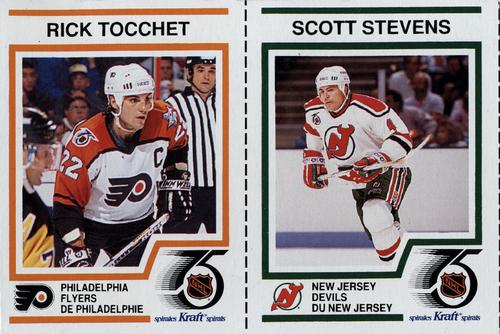 1991-92 Kraft - Panels #45 / 53 Rick Tocchet / Scott Stevens Front