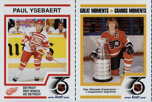 1991-92 Kraft - Panels #46 / 54 Paul Ysebaert / Great Moments Front