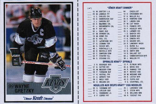 1990-91 Kraft - Panels #15 / 64 Wayne Gretzky / Checklist Front