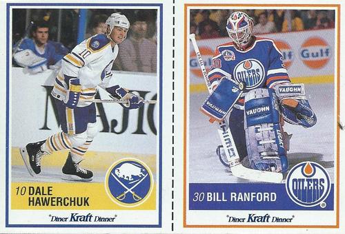 1990-91 Kraft - Panels #16 / 45 Dale Hawerchuk / Bill Ranford Front