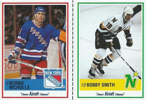 1990-91 Kraft - Panels #40 / 53 Bernie Nicholls / Bobby Smith Front