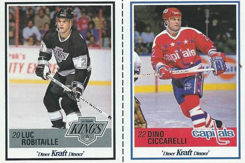 1990-91 Kraft - Panels #48 / 7 Luc Robitaille / Dino Ciccarelli Front