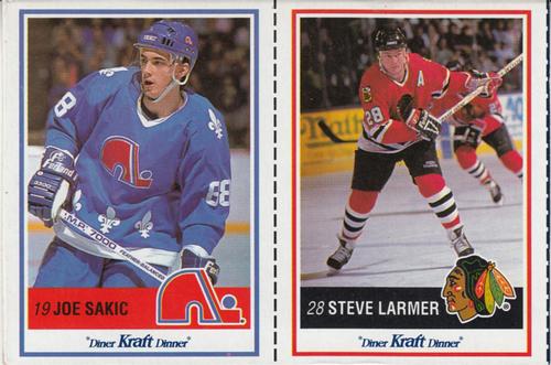1990-91 Kraft - Panels #50 / 26 Joe Sakic / Steve Larmer Front