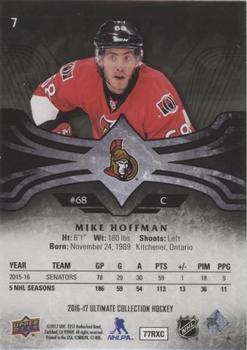 2016-17 Upper Deck Ultimate Collection - Onyx #7 Mike Hoffman Back