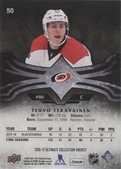 2016-17 Upper Deck Ultimate Collection - Onyx #50 Teuvo Teravainen Back