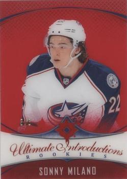 2016-17 Upper Deck Ultimate Collection - Ultimate Introductions Rookies Royal Red #70 Sonny Milano Front