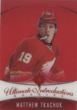2016-17 Upper Deck Ultimate Collection - Ultimate Introductions Rookies Royal Red #98 Matthew Tkachuk Front
