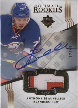 2016-17 Upper Deck Ultimate Collection - Ultimate Rookies Autograph Patch Gold #110 Anthony Beauvillier Front