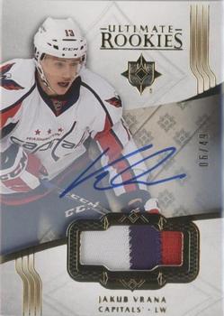 2016-17 Upper Deck Ultimate Collection - Ultimate Rookies Autograph Patch Gold #111 Jakub Vrana Front