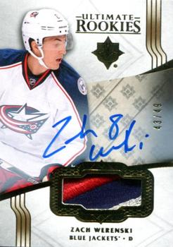 2016-17 Upper Deck Ultimate Collection - Ultimate Rookies Autograph Patch Gold #117 Zach Werenski Front
