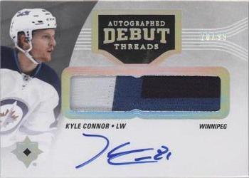 2016-17 Upper Deck Ultimate Collection - Autographed Debut Threads Patch #DT-KC Kyle Connor Front