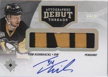 2016-17 Upper Deck Ultimate Collection - Autographed Debut Threads Patch #DT-KU Tom Kuhnhackl Front