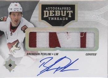 2016-17 Upper Deck Ultimate Collection - Autographed Debut Threads Patch #DT-PE Brendan Perlini Front