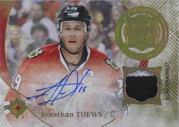 2016-17 Upper Deck Ultimate Collection - Signature Material Laureates #SML-JT Jonathan Toews Front