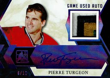 2017 Leaf In The Game Used - Autograph Memorabilia Purple Spectrum Foil #GUA-PT1 Pierre Turgeon Front