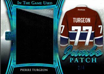 2017 Leaf In The Game Used - Jumbo Patches Purple Spectrum Foil #JP-22 Pierre Turgeon Front