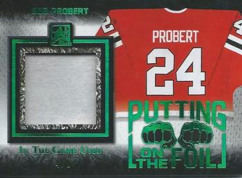 2017 Leaf In The Game Used - Putting on the Foil Green Spectrum Foil #PF-02 Bob Probert Front