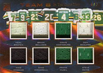 2017 Leaf In The Game Used - Team 8s #T8-08 Neal Broten / Mike Modano / Brian Bellows / Dino Ciccarelli / Craig Hartsburg / Frank Musil / Don Beaupre / Steve Payne Front