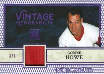2017 Leaf In The Game Used - Vintage Memorabilia Purple Spectrum Foil #VM1-20 Gordie Howe Front