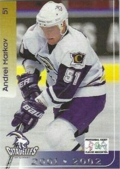 2001-02 Cartes, Timbres et Monnaies Sainte-Foy Quebec Citadelles (AHL) #24 Andrei Markov Front