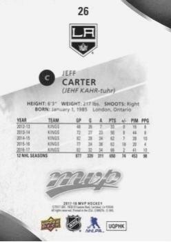 2017-18 Upper Deck MVP - Silver Script #26 Jeff Carter Back