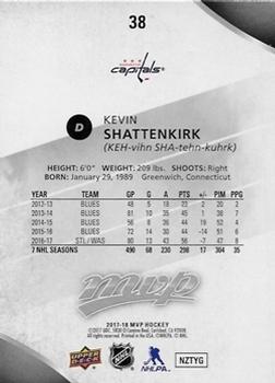 2017-18 Upper Deck MVP - Silver Script #38 Kevin Shattenkirk Back