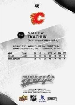 2017-18 Upper Deck MVP - Silver Script #46 Matthew Tkachuk Back
